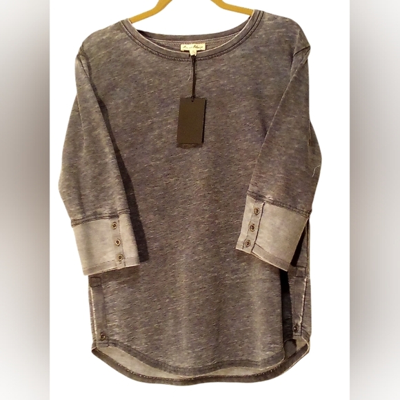 Jane & Delaney - NWT - Gray Blouse, Round Neck, Buttons On Cuffs & Both... - Picture 6 of 9